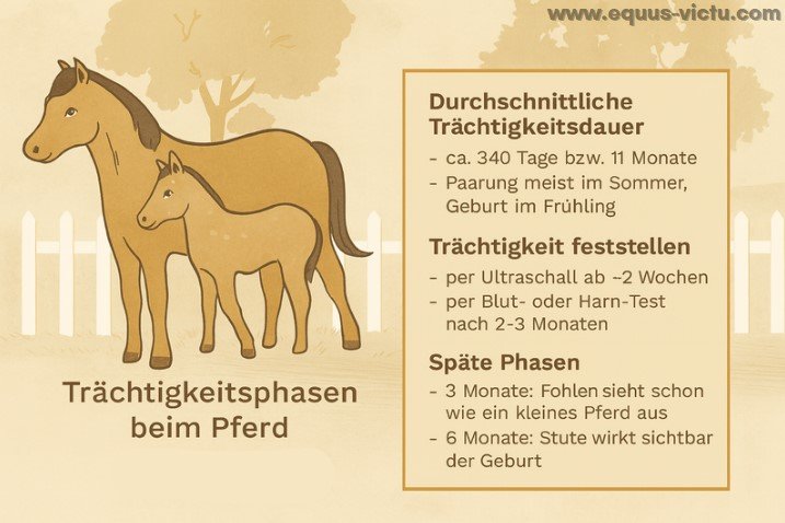Stadien der trächtigen Stute